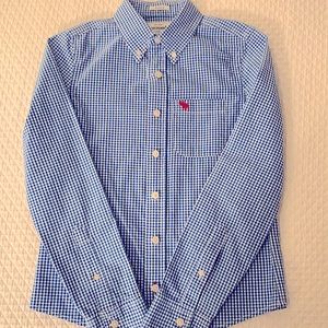 Abercrombie kids, gingham button down shirt